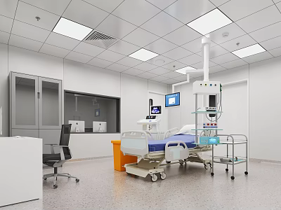Hospital endoscopy room 3d model