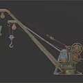 Three Different Design Functional Vehicle Models With Metal Structure Boom Pulley Hook And Stable Base