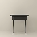 Sleek Black Functional Desk With Modern Design And Thin Legs Structure