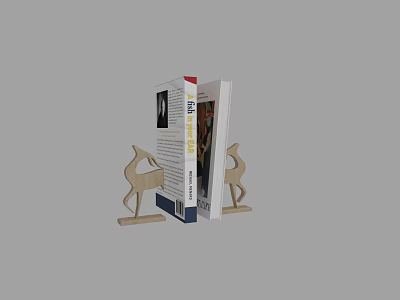 Modern bookshelf bookshelf art ornaments 3d model