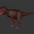 Realistic 3D Render Tyrannosaurus Rex Standing With Open Mouth And Spotted Skin