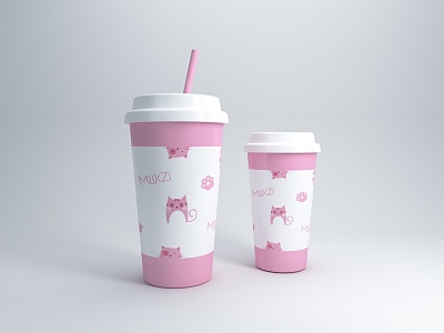 Milk tea cup milk tea prototype cup prototype milk tea coffee cup prototype paper cup prototype environmental protection paper cup milk tea paper cup coffee paper cup 3d model