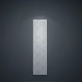White Wall Panel with Wavy Texture on Grey Background in Modern Style 3d model