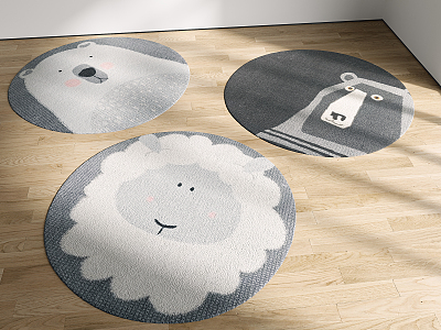 Modern Round Carpet Cartoon Round Carpet model