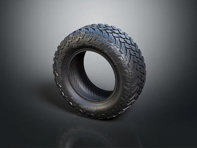 High Quality Off Road Car Tire With Deep Tread Pattern And Durable Rubber 3d model