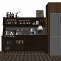 Antique Log Sideboard Finished Sideboard Tea Cabinet Sideboard Refrigerator Sideboard End View Cabinet Sideboard 3d model