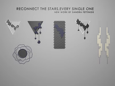 Artistic Modern Wall Decor with Geometric Shapes by Sandra Fettingis in New York Reconnect the Stars 3d model
