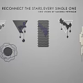 Artistic Modern Wall Decor with Geometric Shapes by Sandra Fettingis in New York Reconnect the Stars