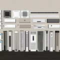Various Air Conditioner Fans Including Wall Mounted And Floor Standing Designs