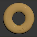 Fashionable Elegant Shiny Gold Circular Jewelry Ring with Polished Metallic Finish