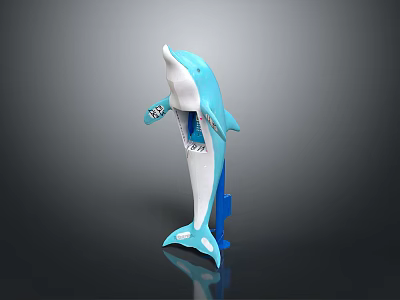 Blue Dolphin Shaped Decorative Living Product For Home Decoration And Daily Use 3d model