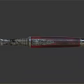 Elegant Vintage Fountain Pen With Red Wooden Barrel Metal Nib And Decorative Accents