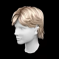 Blonde Wavy Short Hair Wig On White Mannequin Head