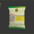 Green Yellow Rice Pack With Round Rice Image And Field Pattern 3d model