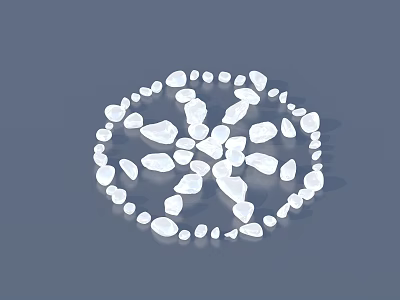White Household Items Arranged In Circular Pattern For Daily Use 3d model