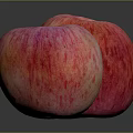 Fresh Ripe Red And Yellow Apples On Black Surface With Reflections