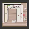 Miniature Pink And White Shop Model With Shelves Tables And Chairs Decor