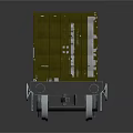 Freight Train Car With Green And Red Containers For Cargo Transport 3d model