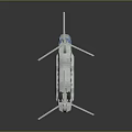 Twin Rotor Helicopter With Streamlined Body Multiple Windows And Reflection On Dark Surface