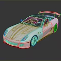 White Sports Car With Black Roof Rear Spoiler And Sleek Sporty Exterior Design