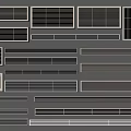 Various Modern Air Conditioner Vents with Different Grille Designs and Styles
