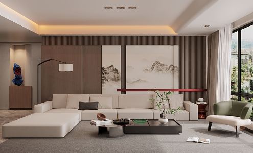 modern living room 3d model