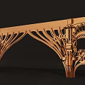 Intricately Carved Wooden Door Arch With Classic Design And Symmetrical Decorative Patterns