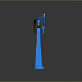 Blue Industrial Lifting Equipment With Extended Arm And End Hook Design For Handling