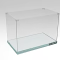 Clear Glass Rectangular Aquarium Tank With Transparent Surface And Smooth Edges 3d model