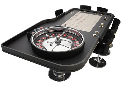 modern gambling table roulette table 3d model