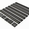 Black Vent Grilles And Covers With Various Shapes And Hole Patterns For Home Use