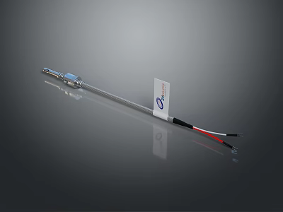 High Quality Industrial Electronic Sensor With Metal Probe Cable And Label Tag 3d model