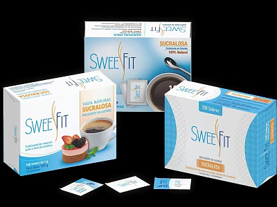 Swee Fit Sugar Free Hot Chocolate Drink Mix With Convenient Sachets 3d model