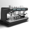 Double Head Espresso Coffee Machine With Top Cup Storage And Digital Control Panel