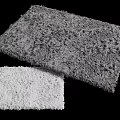 Soft Plush Square Rugs in Gray Tones with Textured Surface for Home Decor 3d model