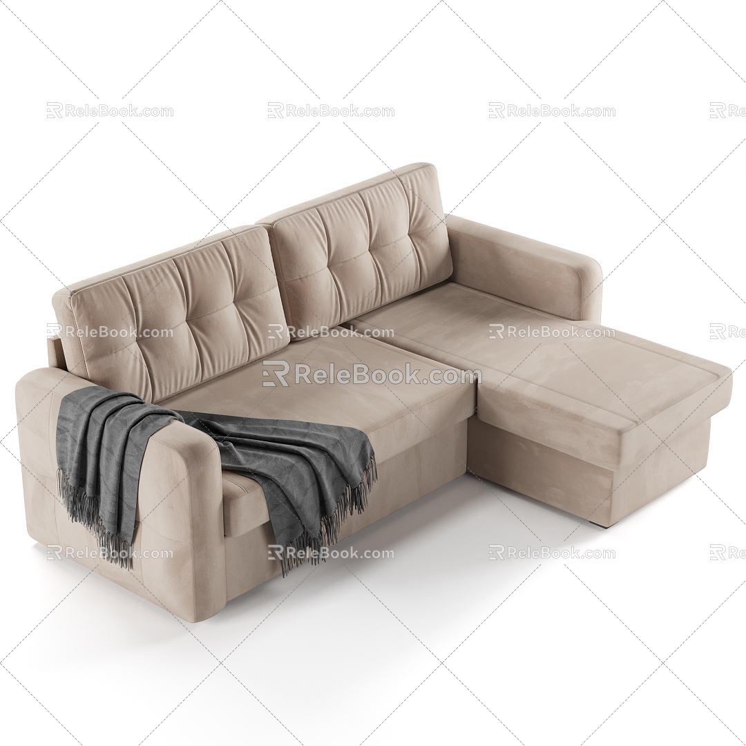 French Multiplayer Sofa 3d model