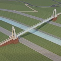 High imitation Guangzhou Liede Bridge 3d model