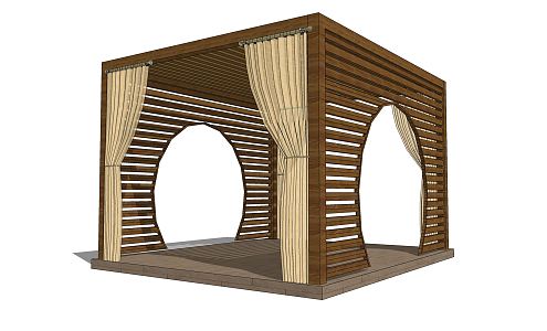 New Chinese Style Pavilion, Corridor Frame, Landscape Pavilion, Leisure Pavilion, Corridor, Special-shaped Frame, Rest Frame, Flower Frame, Gazebo Structure 3d model