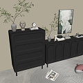 Modern Black Cabinet Whole Cabinet Sideboard Cabinet Balcony Cabinet Locker Entrance Cabinet Bucket Cabinet Side Cabinet Bookcase 3d model