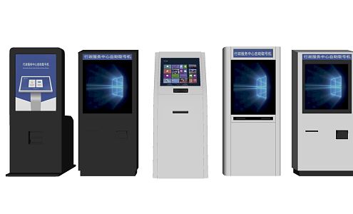 Modern all-in-one machine display touch screen all-in-one machine registration machine 3d model