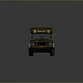 Vintage Green Military Ambulance With Red Cross Markings And Retro Design