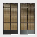 Modern Sliding Doors With Black Frames Grid Design Dark Bottom Panels And Light Sections