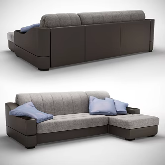 Casual Sofa Combination Casual Sofa Living Room Sofa Multi-Person Sofa Pillow Home Furniture Simple 3d model
