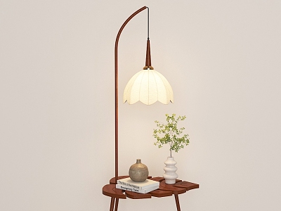 French retro side several floor-to-floor integrated lamp 3d model