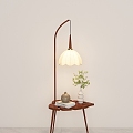 French retro side several floor-to-floor integrated lamp 3d model