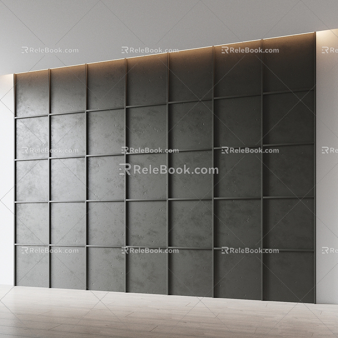 Modern background wall 3d model