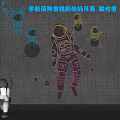 Modern Neon Astronaut Neon 3d model