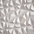 Gray and White Geometric 3D Wall with Triangular Pattern and Textured Design