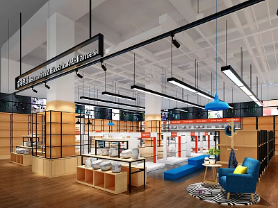 Industrial LOFT Supermarket Small Appliance Area 3d model