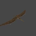 Prehistoric Pterosaur with Elongated Beak Prominent Cranial Crest and Detailed 3D Rendering